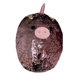 SQUISHMALLOWS NWTUnicorn Plush Stuffed Animal -
Reversible Sequins 12 inch Pink